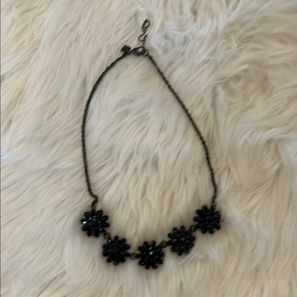 Banana Republic Black Floral Necklace